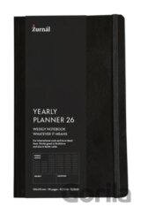 Yearly planner 2026 - diár 2026 v angličtine (black)