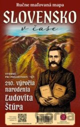 Slovensko v čase - ručne maľovaná mapa
