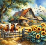 Diamantové malování Dům na farmě