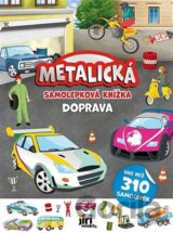 Metalická samolepková knížka Doprava