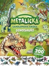 Metalická samolepková knížka Dinosauři