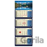 Luxus 4-mesačný nástenný kalendár 2026 - horské jazero