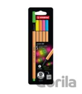 Jemný liner - STABILO point 88 - 5 ks sada - 5 neonových farieb