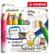 Suchý popisovač na tabuľu a flipchart - STABILO MARKdry Neon