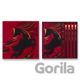 Moleskine – kolekcia Horse Wood (zápisník a 4 grafitové ceruzky) v krabičke