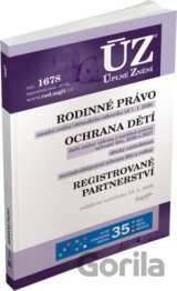 ÚZ 1678 Rodinné právo, ochrana dětí, registrované partnerství