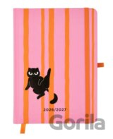 18mesačný diár - Čierna mačka