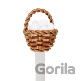3D kovová zberateľská záložka – miniatúra – Košík s vajcami