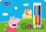 Kreslící set s pastelkami: Prasátko Peppa