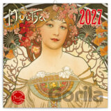 NOTIQUE Nástenný poznámkový kalendár Alphonse Mucha 2027
