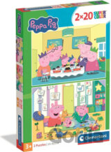 Puzzle Prasátko Peppa 2x20 dílků