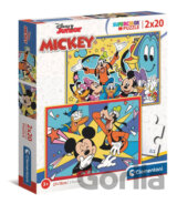 Puzzle Supercolor Mickey 2x20 dílků