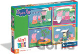 Puzzle Prasátko Peppa na cestách 4v1 (12+16+20+24 dílků)