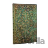 Paperblanks - 18-mesačný týždenný diár Emerald Flower 2026/2027 (vertikálny)