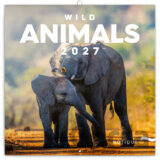 NOTIQUE Nástenný poznámkový kalendár Wild Animals (Divoké zvieratá) 2027