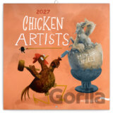 NOTIQUE Nástenný poznámkový kalendár Chicken Artists 2027