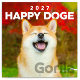 NOTIQUE Nástenný poznámkový kalendár Happy Doge 2027
