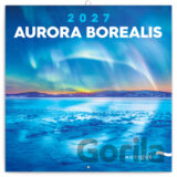 NOTIQUE Nástenný poznámkový kalendár Aurora Borealis 2027