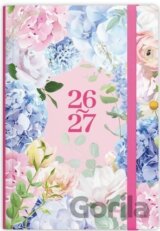18měsíční týdenní diář 26-27 Lungo B6 Květy