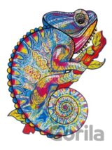 Dřevěné puzzle: Chameleon