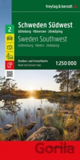 Jihozápadní Švédsko 1:250 000 / automapa + volnočasová mapa