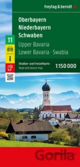 Horní Bavorsko - Dolní Bavorsko - Švábsko 1:150 000 / automapa + volnočasová mapa