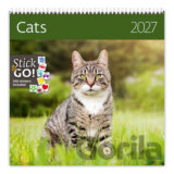 Rodinný nástěnný plánovací kalendář Cats 2027