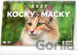 NOTIQUE Stolní kalendář Kočky / stolový kalendár Mačky 2027