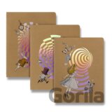 Moleskine - zošity Alice in Wonderland (set 3 ks)