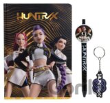 K-pop Demon Hunters darčekový set (zápisník, pero, kľúčenka - Golden) DPL6