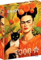 Puzzle Frida Kahlo s kočkou (1000 dílků)