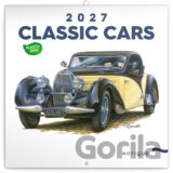 NOTIQUE Nástenný poznámkový kalendár Classic Cars 2027