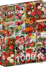 Puzzle Vintage katalog květinových semen (1000 dílků)