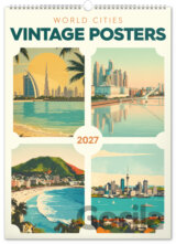 NOTIQUE Nástenný kalendár Vintage posters – world cities (Vintage plagáty – svetové mestá) 2027