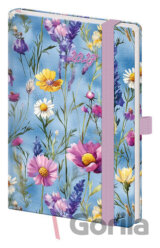 Kapesní diář 2027 A6 Vario Wildflowers s gumičkou