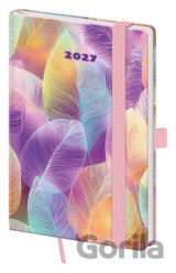 Kapesní diář 2027 A6 Vario Feathers s gumičkou