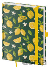Týdenní diář 2027 B6 Vario Lemons s gumičkou