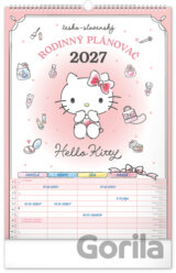 NOTIQUE Nástenný česko-slovenský Rodinný plánovač Hello Kitty 2027