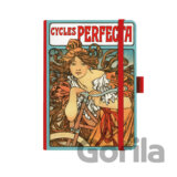 Notes A5 Premium Alfons Mucha 2027 tečky červený