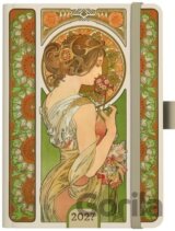 Týdenní diář 2027 A5 Alfons Mucha Zelený