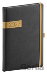 NOTIQUE Týždenný diár Twill 2027 (čierno-zlatý)
