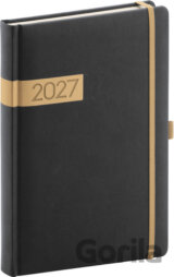 Denní diář Twill 2027 černo-zlatý