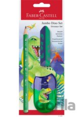 Dino Grafitová ceruzka Jumbo+guma+strúhadlo, set