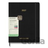 Moleskine – 15-mesačný vertikálny týždenný diár Essential 2027 (čierny)