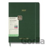 Moleskine – 15-mesačný vertikálny týždenný diár Essential 2027 (tmavozelený)