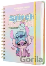 Plánovací týdenní diář A5 2026/2027 Disney|Lilo and Stitch: Stitch and Angel (14,8 x 21 cm)