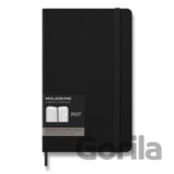 Moleskine – 12-mesačný týždenný vertikálny diár PRO 2027 (čierny)
