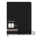 Moleskine – 12-mesačný týždenný vertikálny diár PRO 2027 (čierny)