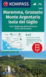 2470 Maremma, Grosseto, Monte Argentario, Isola del Giglio 1: 50 000 KOMPASS