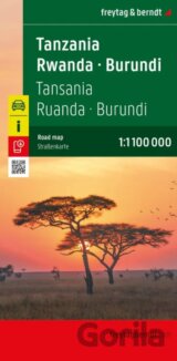 Tanzánia, Rwanda, Burundi 1: 1 100 000